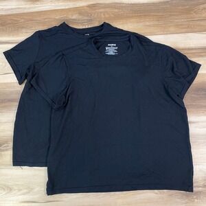 Bombas T-Shirt Set Men L Merino Wool Tencel Blend Black Modern Casual 2pk